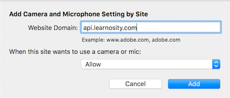 Mac Add Camera and Microphone Settings by Site Mac Add Camera and Microphone Settings by Site