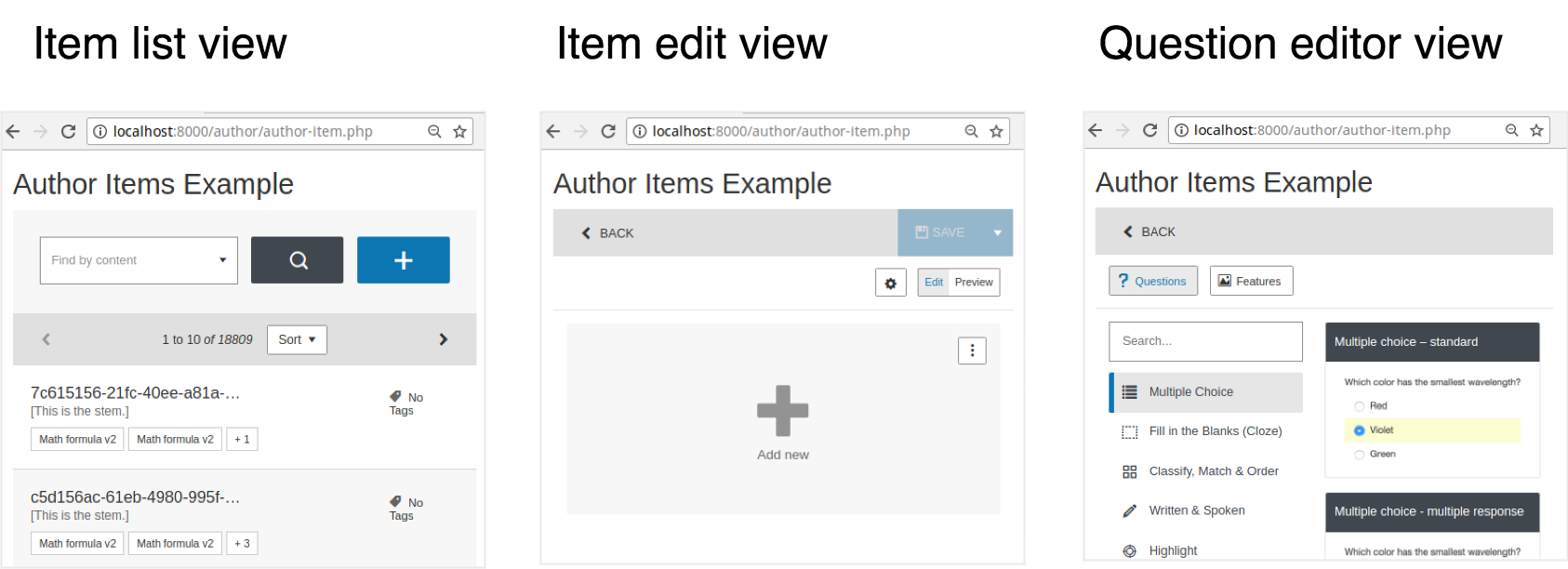 Workflow for authoring an Item