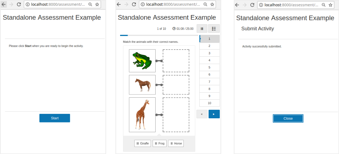 Workflow for running an Assessment