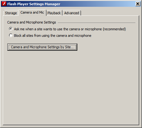 Windows Flash Player Settings Manager Windows Flash Player Settings Manager